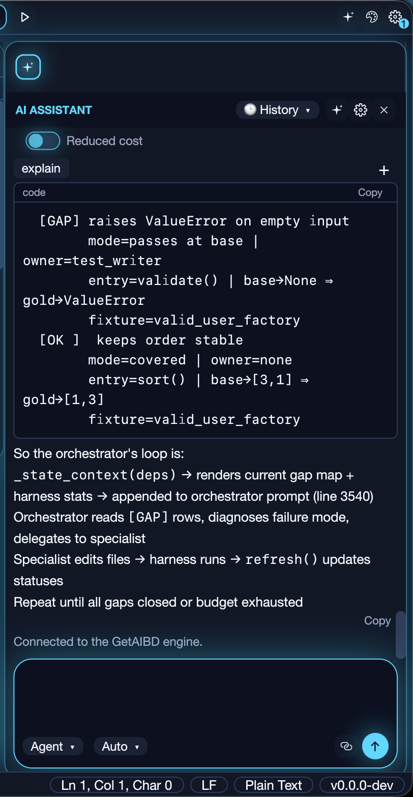 The AI Assistant panel